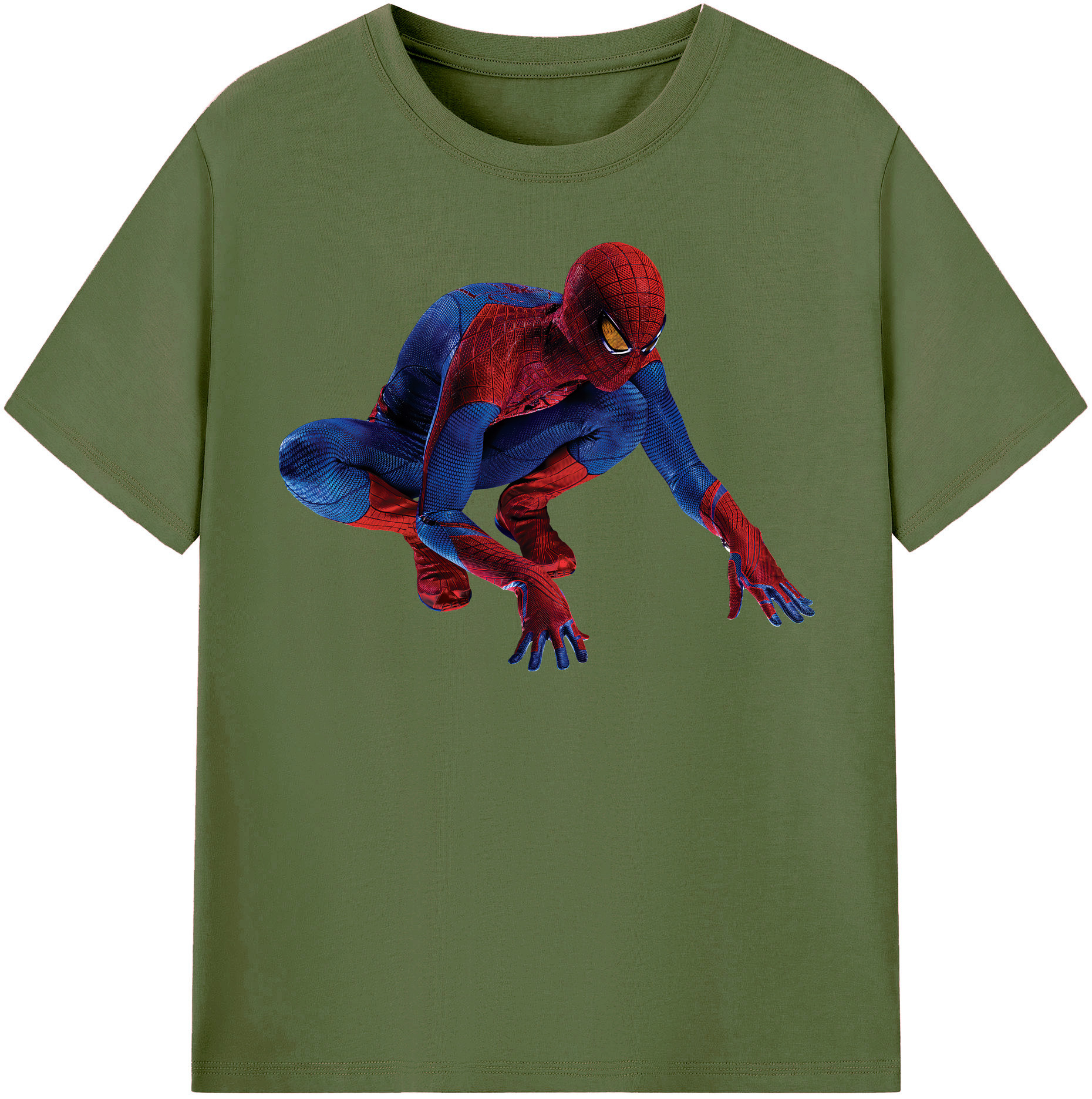 （画像用） Spider Man スパイダーマン 綿100％半袖Tシャツ（フロントプリント）